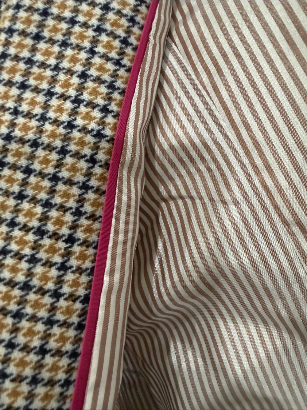 J. Crew Women's Tan & Navy Plaid Blazer - Picture 8 of 9